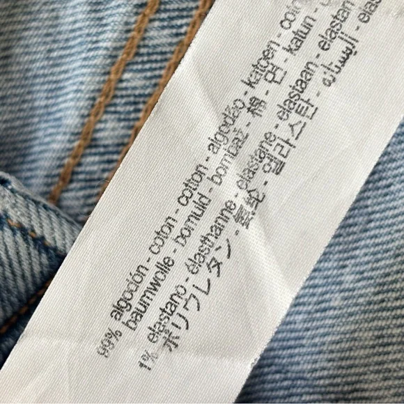 ZARA High Rise Full Length Straight Leg Blue Jeans--6 - Picture 14 of 16